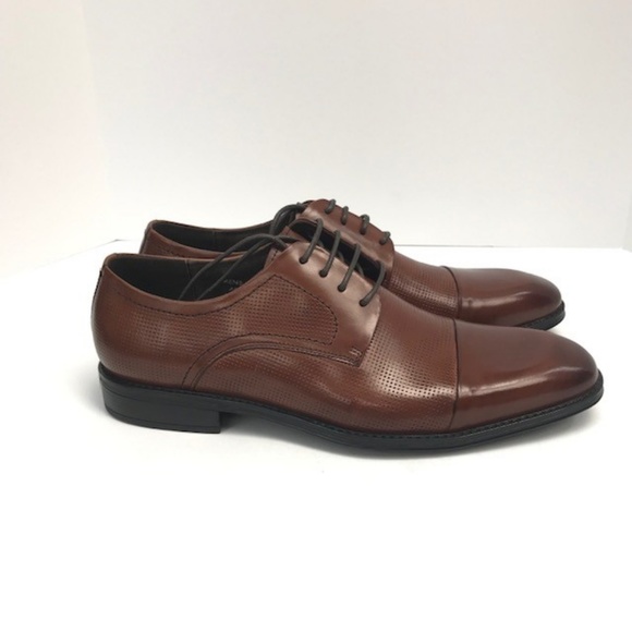 Asher Green Men\'s Tan Genuine Leather Oxford Shoes main image 6